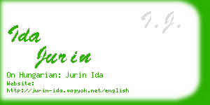 ida jurin business card